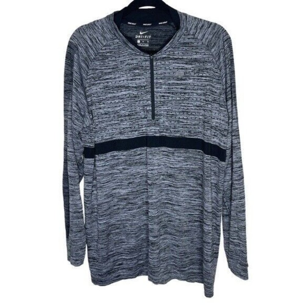Nike Golf Dry Knit Half Zip Long Sleeve Shirt 892221-012 Men’s Size XL - Picture 3 of 10